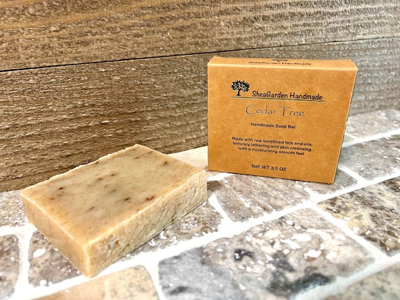 Cedar Tree Soap, All Natural Handmade Soap, Plastic Free Recyclable Packaging