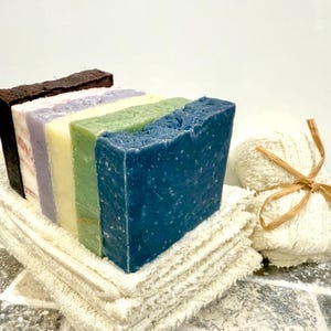 Handmade Premium Soap  Bars:  Variety Bundle 6 Bars 3.5oz Each, Plastic Free No Waste,  Free Shipping