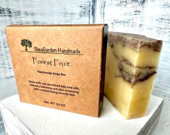 Forest Fruit Handmade Soap Bar Natural Essential Oils With Shea Butter