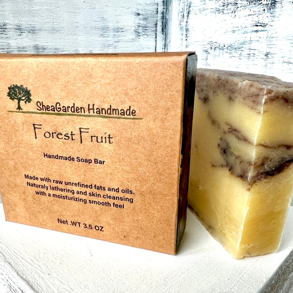 Forest Fruit Handmade Soap Bar Natural Essential Oils With Shea Butter