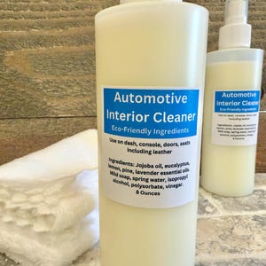 Automotive Interior Spray, Leather, Vinyl, Dash, Essential Oils, Natural Ingredients, No Harsh Chemicals