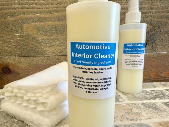 Automotive Interior Spray, Leather, Vinyl, Dash, Essential Oils, Natural Ingredients, No Harsh Chemicals