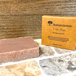 Tree Sap Exfoliating Soap for Men, All Natural Ingredients, Pumice Stone Scrub