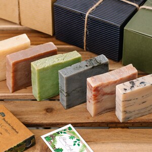 Women’s Gift Box, Variety Soap Bars, Premium Handcut, Natural Herbal Scents, Homemade In USA