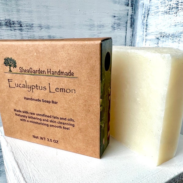 Eucalyptus Lemon Scented Soap, Skin Cleansing Natural Soap