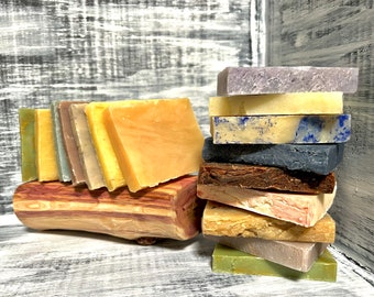 Soap Samples, Assorted Soap Bars, Handmade Natural Soap, Soap Odds Ends Pieces