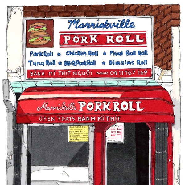 Art Print Marrickville Pork Roll