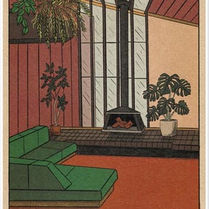 Art Print Retro Interior 1