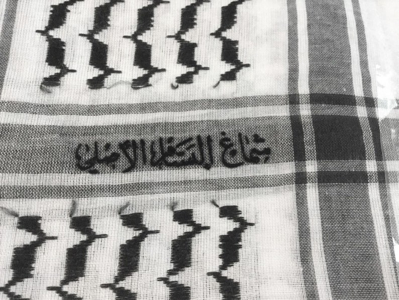 Black /& White Arab Cafia Keffiyeh Middle Eastern Scarf Wrap Turban\u2026