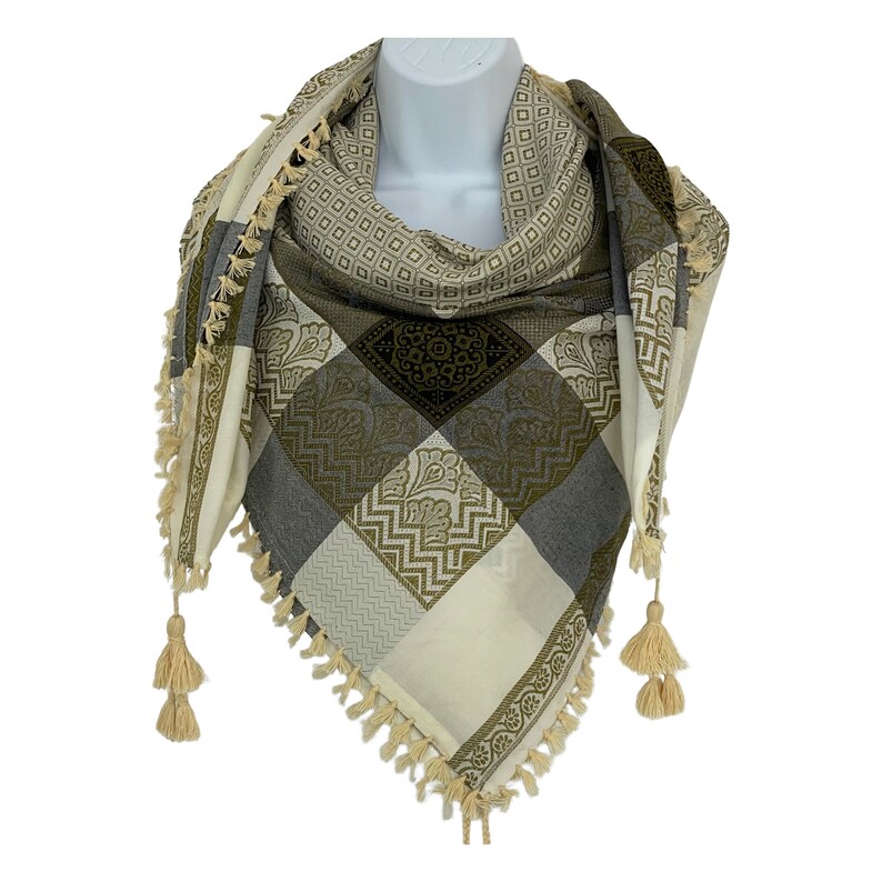 Arab Shemagh Keffiyeh Middle Eastern Head Scarf Neck Wrap Etsy