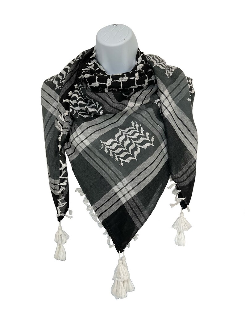 Arab Shemagh Keffiyeh Middle Eastern Head Scarf Neck Wrap Etsy