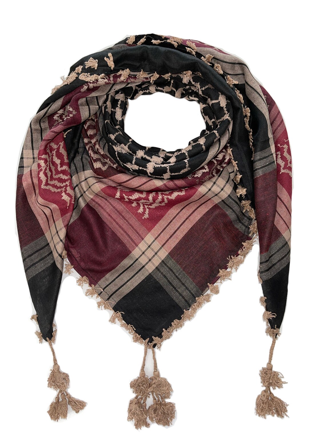 Arab Shemagh Keffiyeh Middle Eastern Head Scarf Neck Wrap Etsy