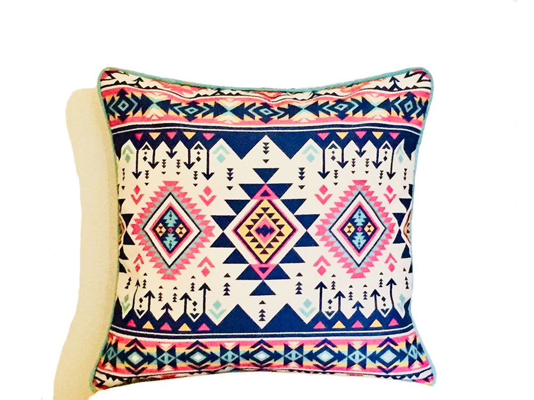 Outdoor Cushion Aztec Print Large Water Resistant 50 by 50cm With Insert Etsy