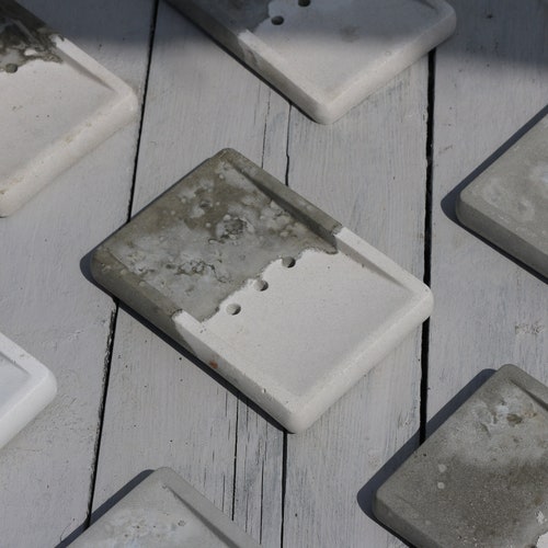 Concrete Soap Dish in Marbled Green and White Etsy UK