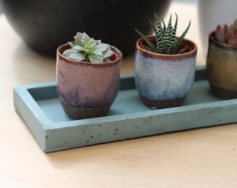 Rectangle Concrete Tray in Green