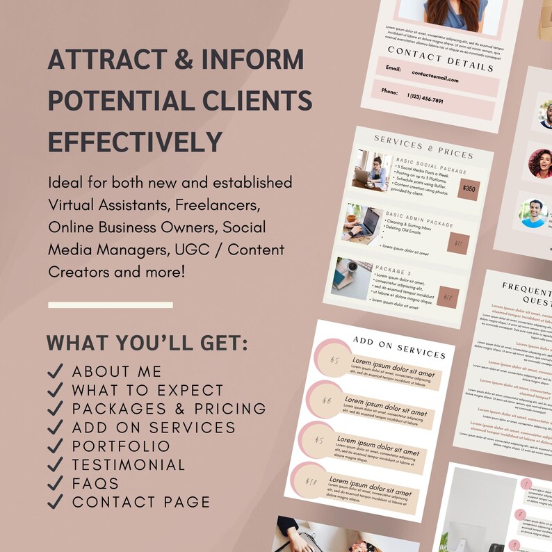 Virtual Assistant Client Guide Virtual Assistant Service Guide Template: Client Welcome Packet (canva ...