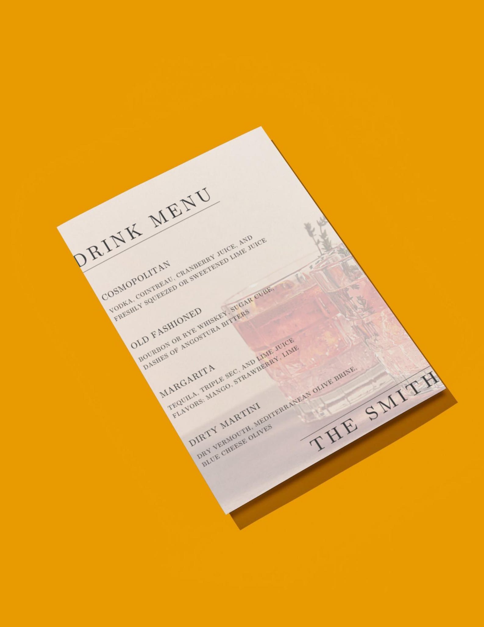 Customizable Drink Menu Template: Wedding & Party Bar Menu (digital ...