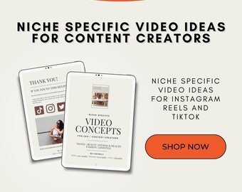 Niche Video Ideas for Content Creators: Reels, TikTok (Digital Download)