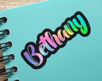 Name Stickers for Water Bottles • Custom Vinyl Name Decal • Waterproof Name Sticker for School Supplies • Large or Bulk Name Labels