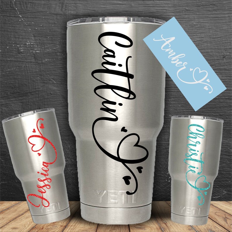 Vinyl Name Decals for Tumblers Custom Vinyl Decal Water Etsy