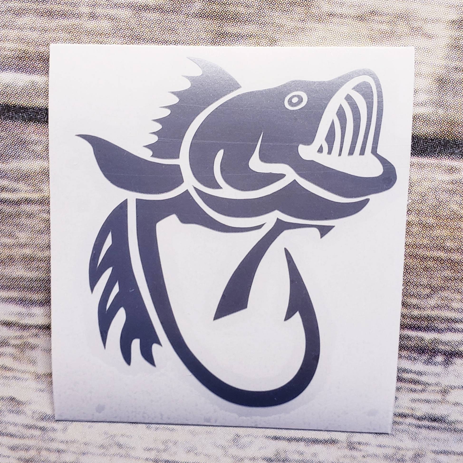 Fish hook decal fish decal yeti decal yeti cup decal car Etsy