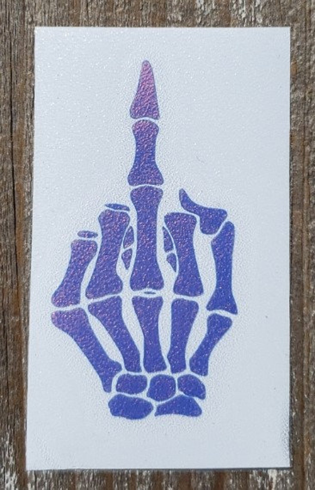 Sparkling Middle Finger Vinyl Decal Sticker for Tumblers, Laptops, and