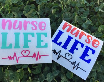 Nurse Life Decal, Nurse Decal, Nurse Sticker, Nurses, Registered Nurse, Nursing Decal, Gift For Nurse, Nurse Yeti Decal, Tumbler Decal