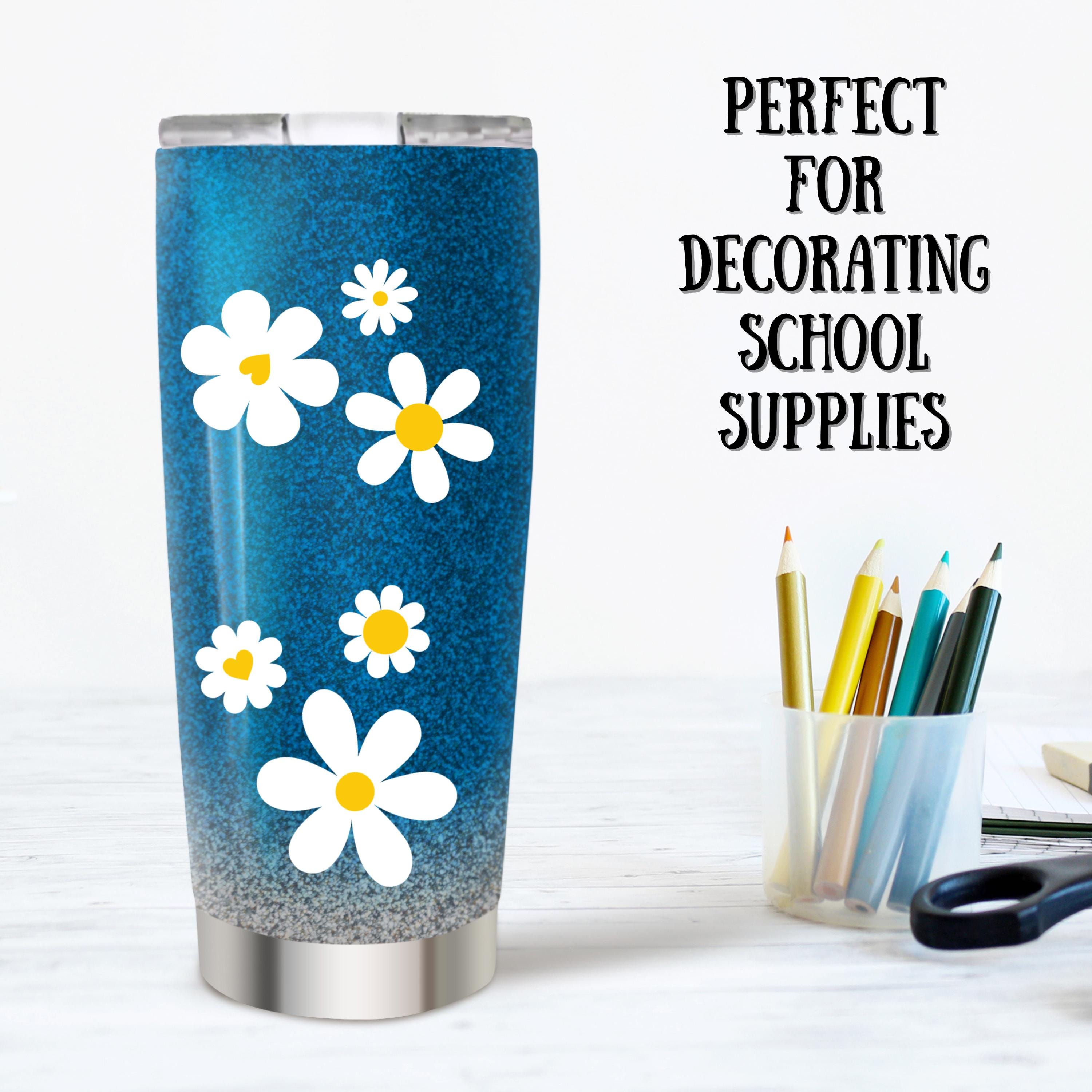Daisy Vinyl Decal Set • 9 Flower Stickers • Waterproof Car, Laptop ...