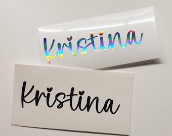 Custom Vinyl Name Decal: Tumbler, Wine Glass, and Pantry Labels