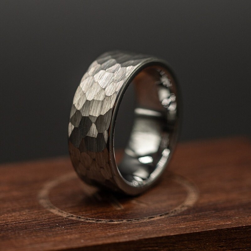Hammered Mens Ring - Etsy