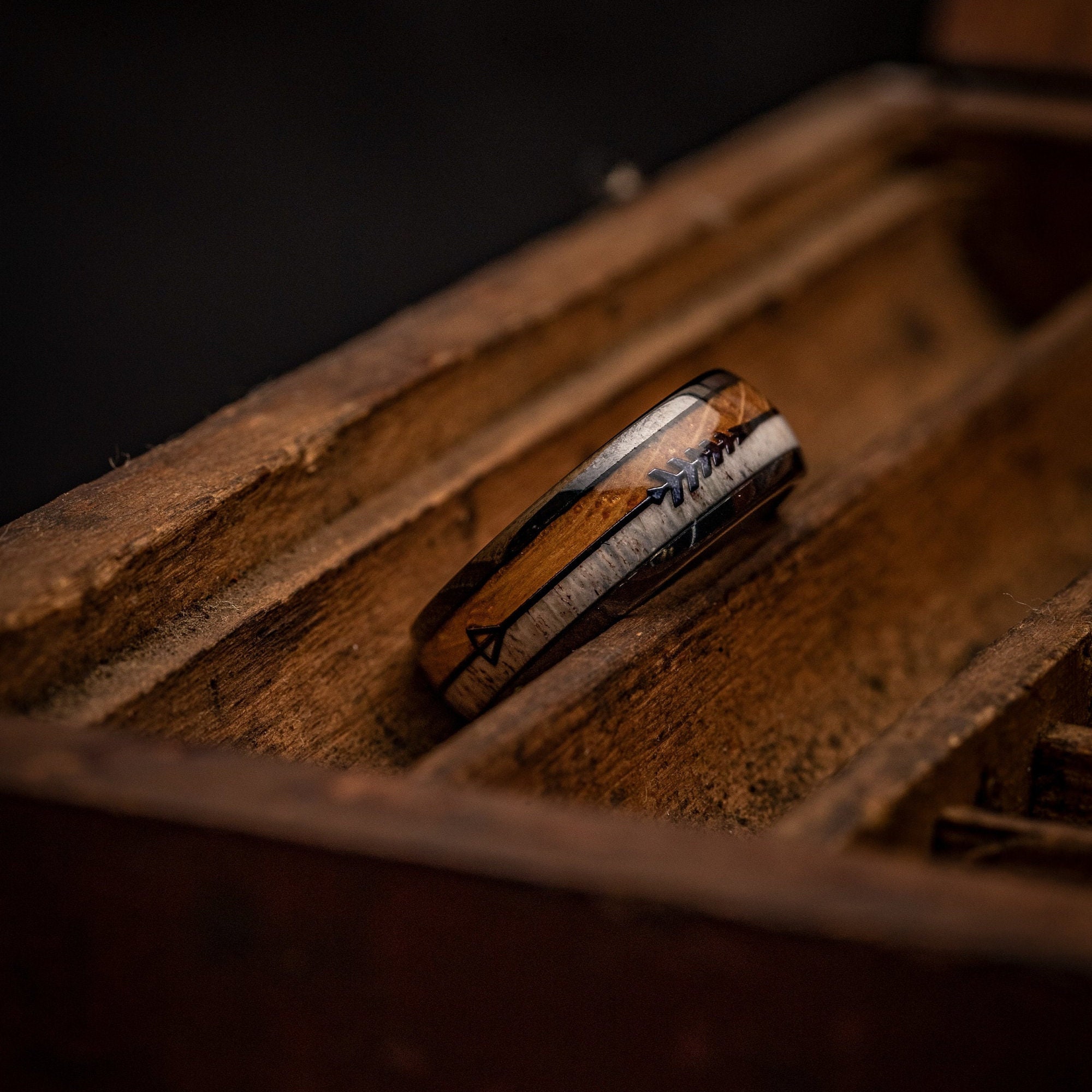 Matching Barrel Rings COUPLES Deer ANTLER & Whiskey Barrel WEDDING Rings, His and Hers ...