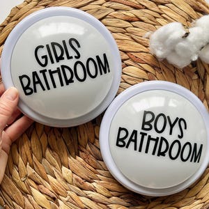 Bathroom In Use Tap Light, Classroom Management Tool, Teacher Supplies B/G Bathroom-Set of2