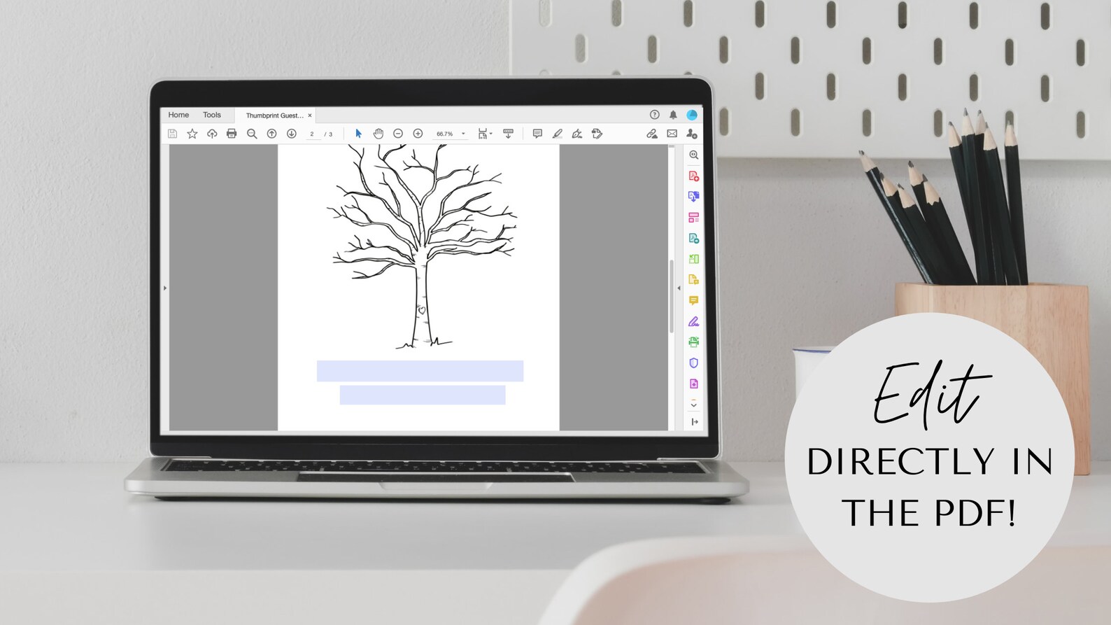 Thumbprint Guest Book Printable Thumbprint Guestbook - Etsy