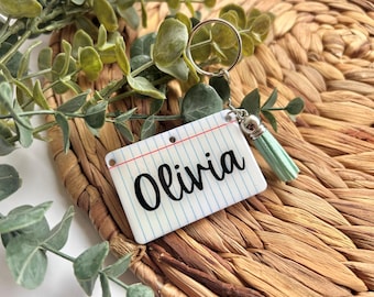 Notebook Keychain, Student Gift, Back to School, Gift from Teacher