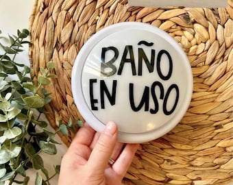 Baño En Uso Tap Light, Bathroom Tap Light, Tap Light for Classroom, classroom decor, vinyl decal, back to school, classroom supplies