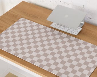 Boho Neutral Aesthetic Desk Mat - Cute Desk Pad for Office or Home, Modern Desk Accessory for Work, Computer Mat, Cute Gift, Teacher Gift