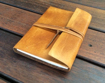Wraparound Leather Pocket Journal