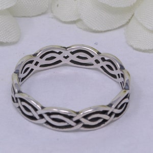 5mm Plain Celtic Band Ring Solid 925 Sterling Silver Men Women Unisex Celtic Wedding Band