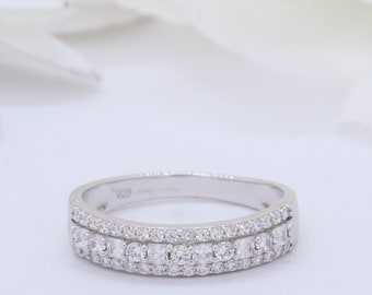 ANTIQUE HALF MOON 4.11 CT Ring Set SIZE 5 CZ Anniversary Bridal Wedding 3 PC ANTIQUE HALF MOON 4.11 CT Ring Set SIZE 5 CZ Anniversary Bridal Wedding 3 PC