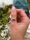 Sterling Silver Claddagh Ring: Rainbow Topaz Heart, Simulated Diamond Accent