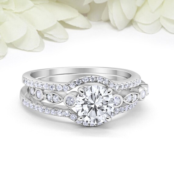 Three piece bridal set deals