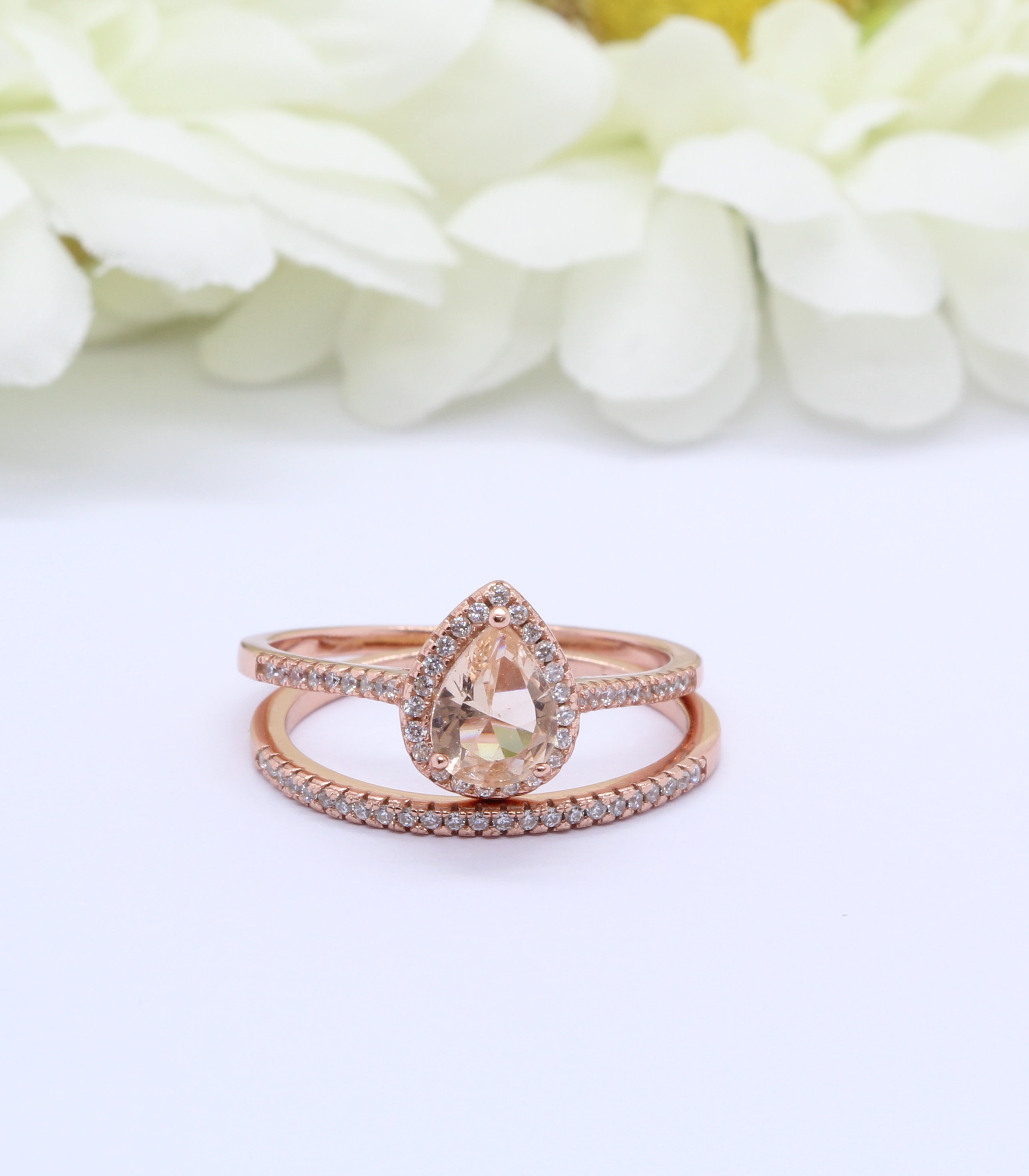 Wedding Engagement Bridal Simulated Morganite CZ Solitaire Stud Earrings Rose Tone 925 Sterling Silver Choose Color Wedding Engagement Bridal Simulated Morganite CZ Solitaire Stud Earrings Rose Tone 925 Sterling Silver Choose Color