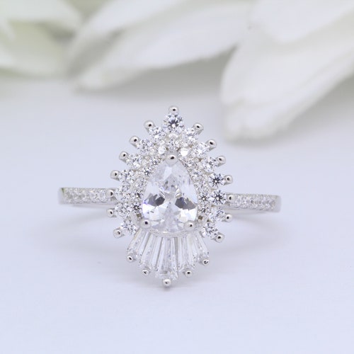 Art Deco Halo Cushion Cut 2.04 Carat Wedding Engagement Ring Etsy