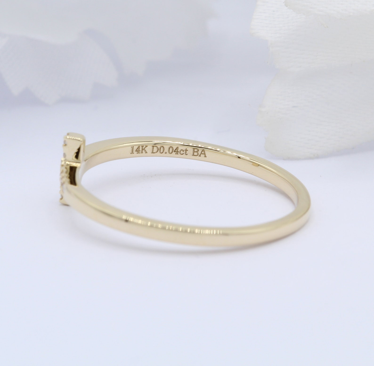 Petite Sideways Cross Purity Ring - 925 Sterling Silver Thin Band, Sizes 3-10, Dainty Religious Jewelry