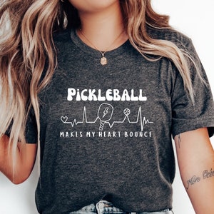 Funny Pickleball T-shirt, Pickleball Heartbeat Tshirt, Pickleball Player Shirt for Women, Mens Pickleball Tee, Unisex Funny Pickleball Shirt