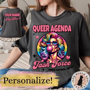 Custom Queer Agenda Pride Month Shirt - Gay Pride LGBTQ Shirt for Pride Month Transgender Tee Drag Queen Shirt Queer Pride Parade Group Tee