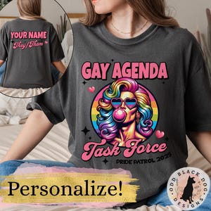 Custom Gay Agenda Pride Month Shirt - Gay Pride LGBTQ Shirt for Pride Month Transgender Tee Drag Queen Shirt Queer Pride Parade Group Tee