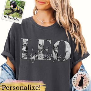 Custom Dog Shirt - Personalized Dog Tee Shirt for Dog Lover Custom Dog Portrait Shirt for Dog Mom Cat Shirt Pet Photo Memorial Gift For Her