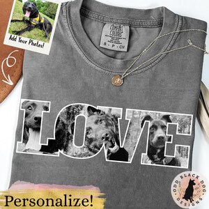 Custom Dog Shirt - Personalized Dog Tee Shirt for Dog Lover Custom Dog Portrait Shirt for Dog Mom Cat Shirt Pet Photo Memorial Gift For Her