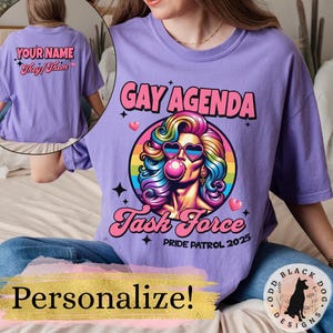 Custom Gay Agenda Pride Month Shirt - Gay Pride LGBTQ Shirt for Pride Month Transgender Tee Drag Queen Shirt Queer Pride Parade Group Tee